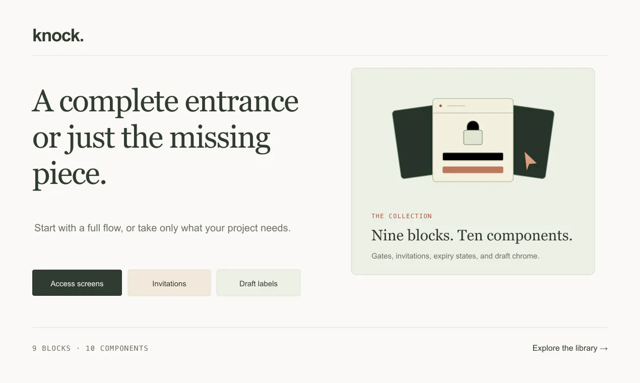 Knock UI gallery image
