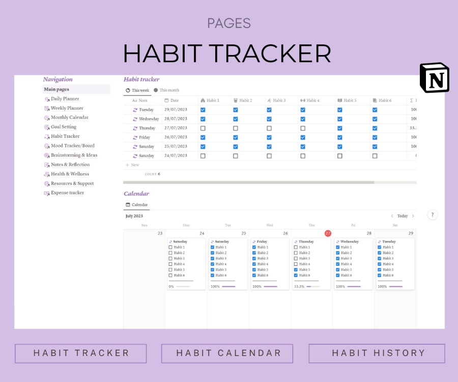 Notion TDAH Life Planner media 6