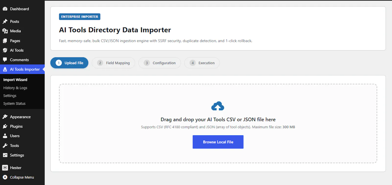 AI Tools Directory Data Importer screenshot 3