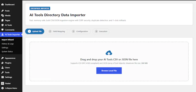 AI Tools Directory Data Importer screenshot 3