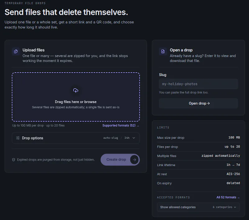 dropctl screenshot 2