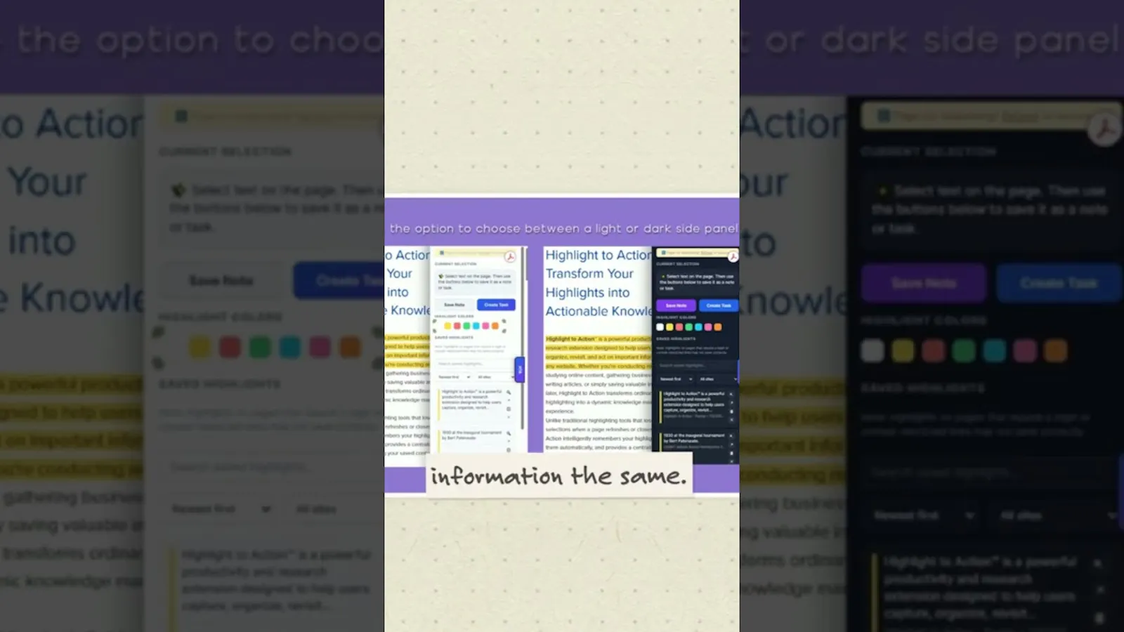 Highlight to Action screenshot 1 (video preview)