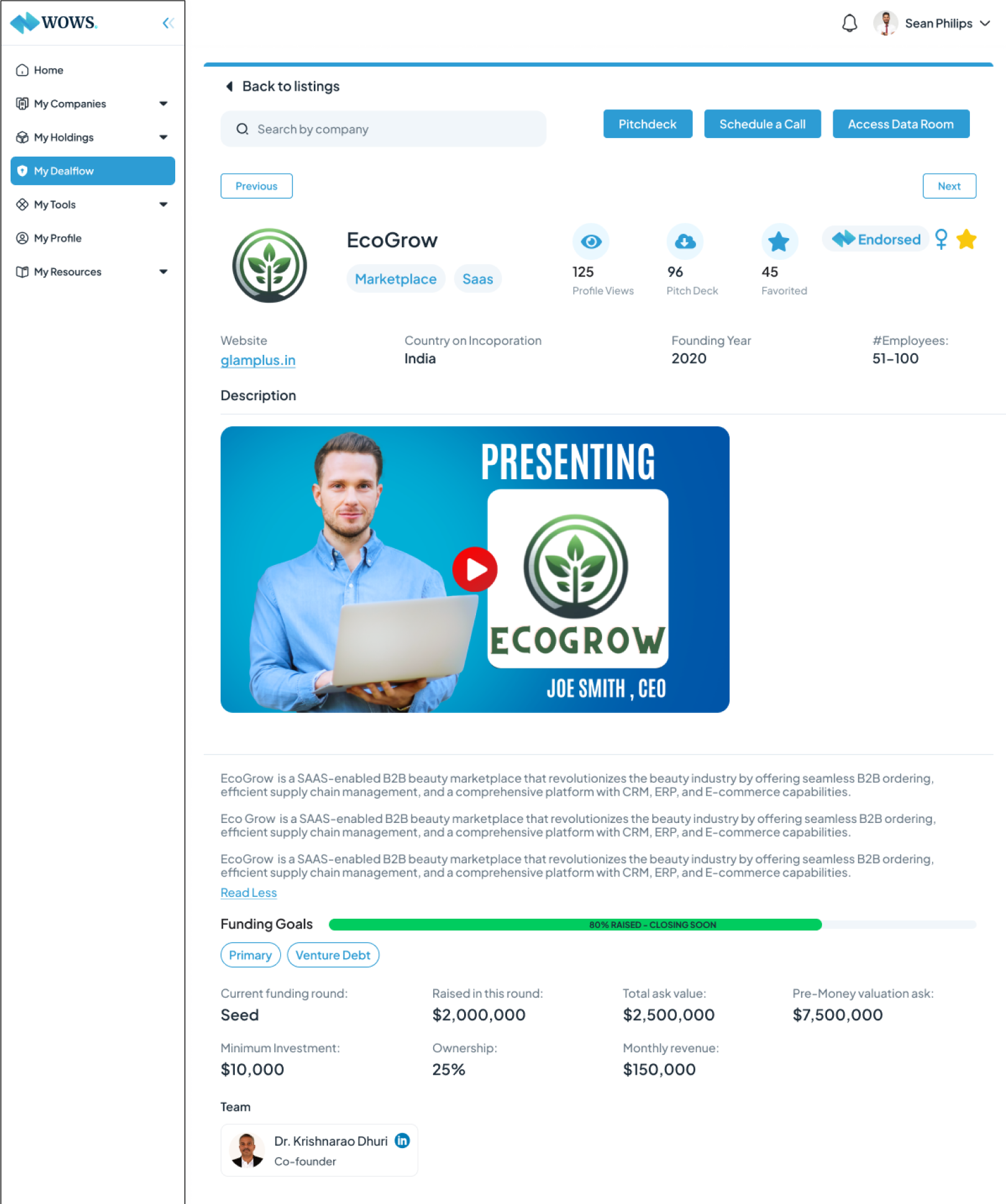 Wows Investment Portal media 3