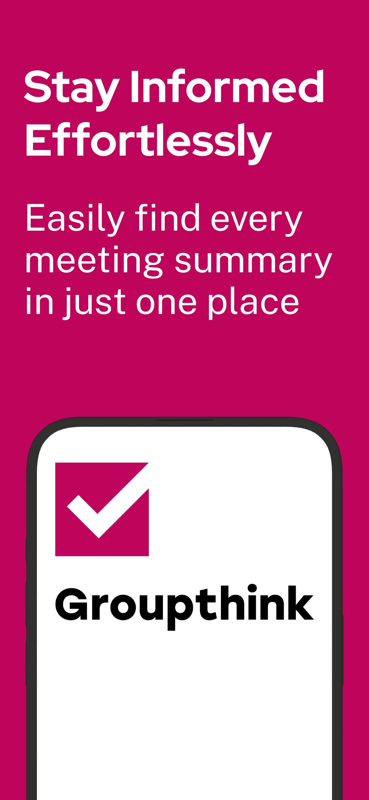 startuptile Groupthink for iOS-Automatic meeting agenda & notes shared instantly on iOS