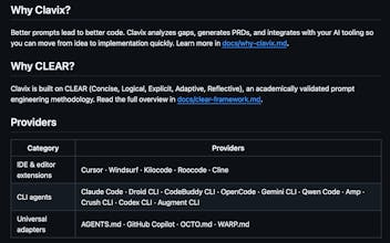 Clavix - the Smooth Vibecoding Assistant gallery image