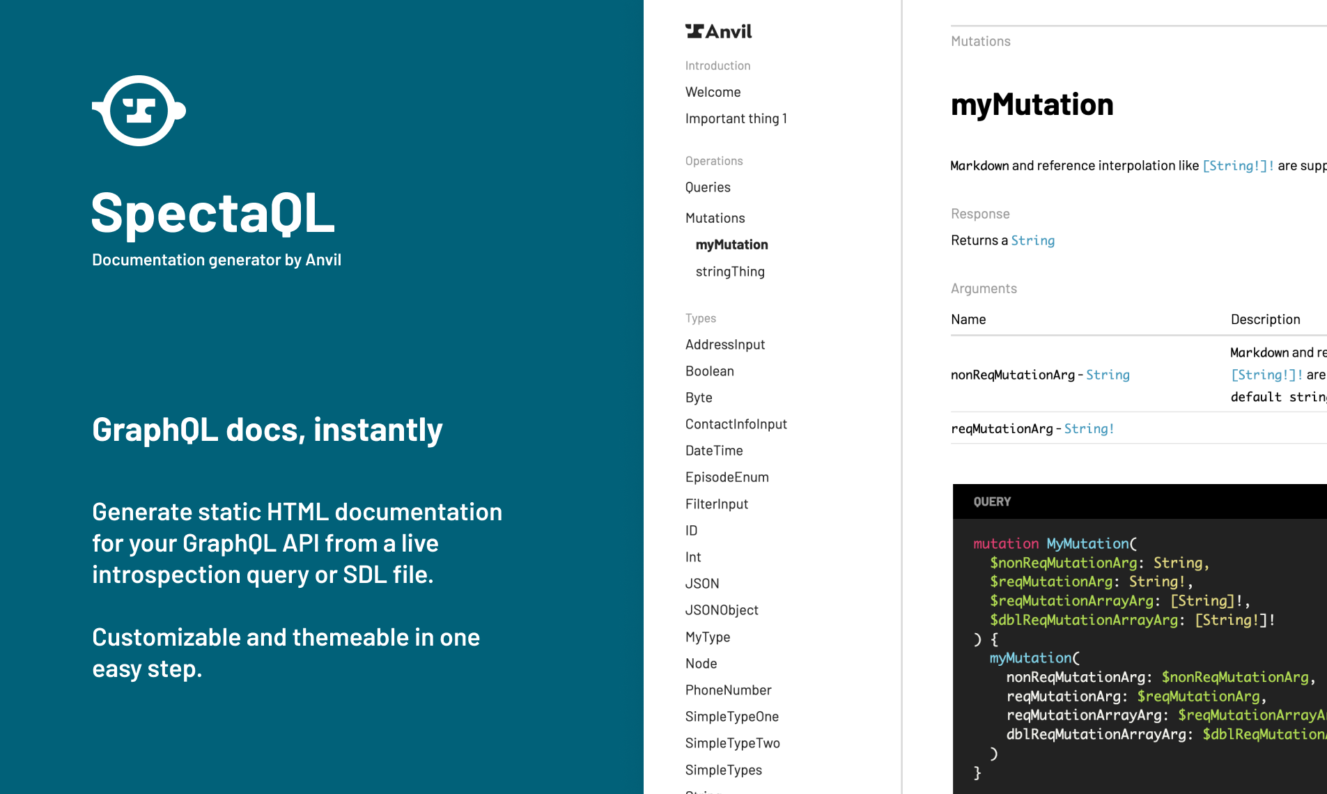 Spectaql - Автогенерация документация для вашего API GraphQL медиа 2