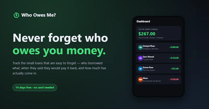 Who Owes Me? screenshot 1