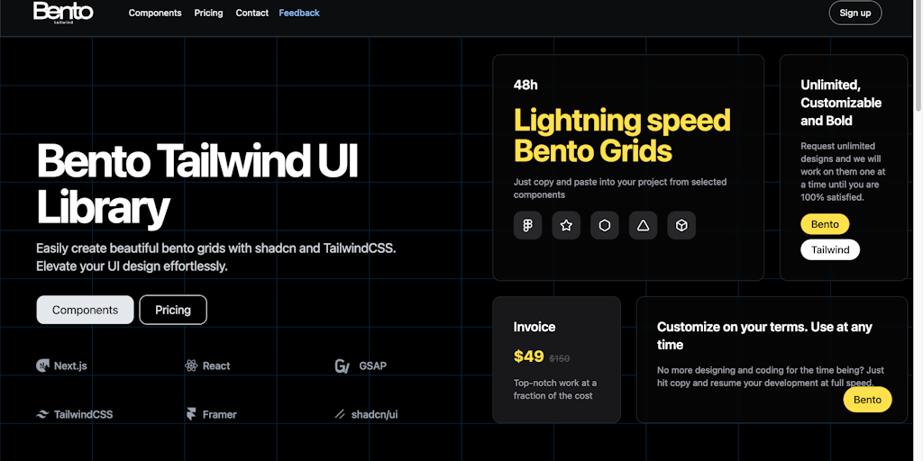 Bento Tailwind