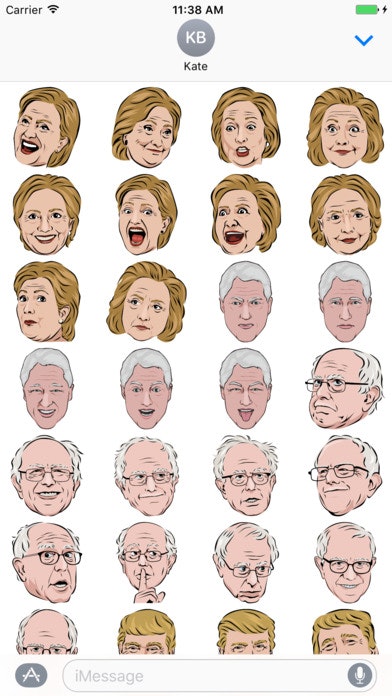 Celebmoji Politics iMessage Sticker Pack gallery image