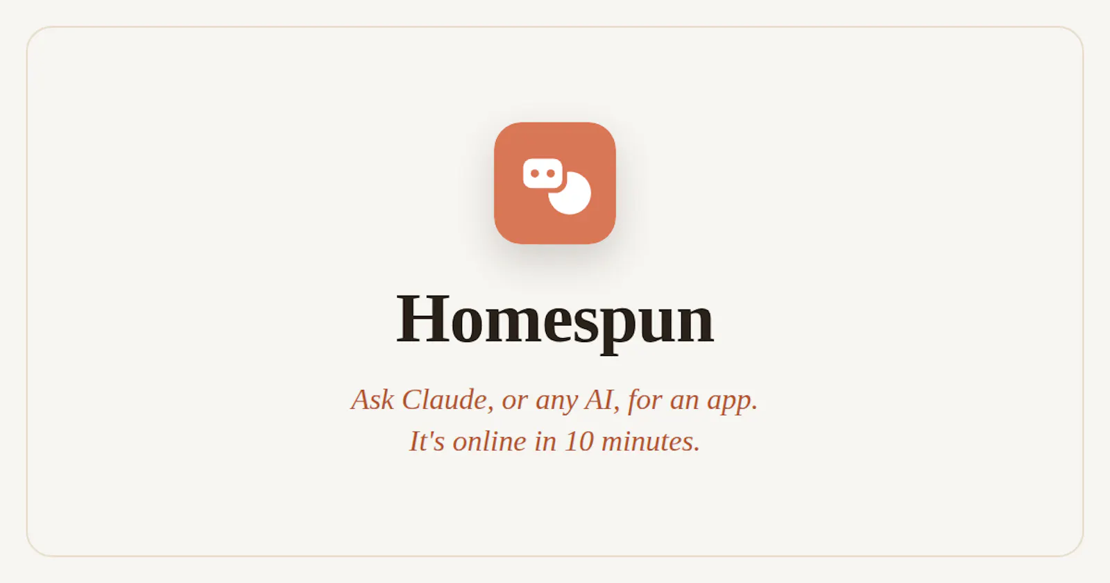 Homespun screenshot 1