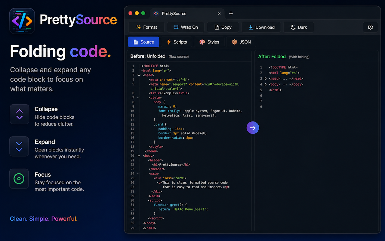 PrettySource - View Source for Chrome gallery image