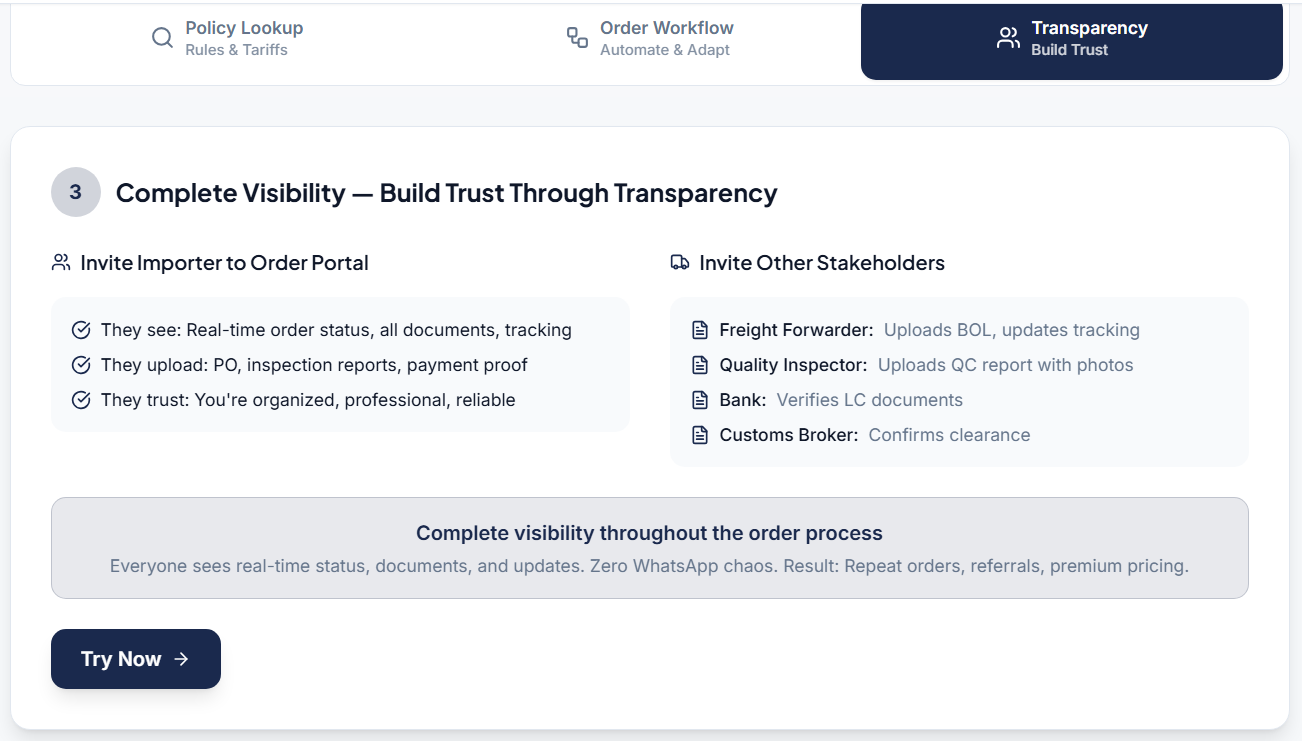 GoAiMEX: AI-Powered Export Compliance gallery image
