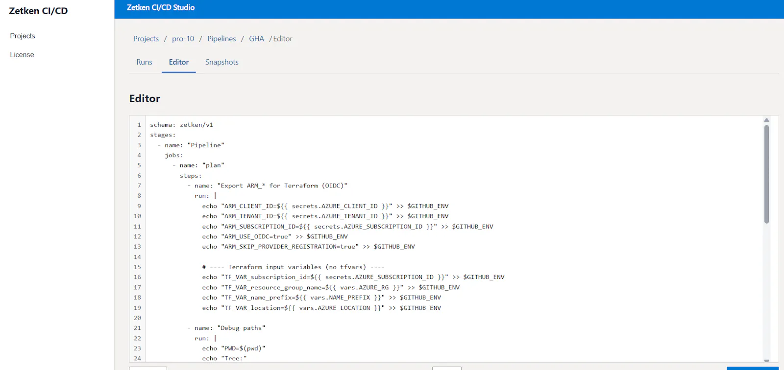 Zetken CI/CD Studio screenshot 6
