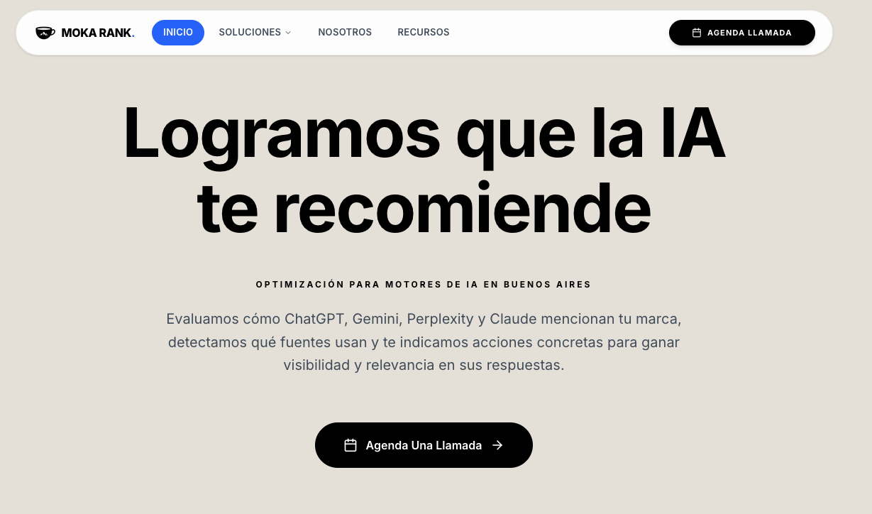 Moka Rank - GEO Agency - Screenshot 2 showing product features and functionality