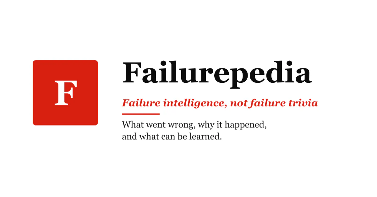 Failurepedia: Learn From What Failed gallery image