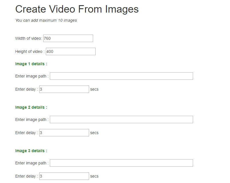 Images To Video Converter