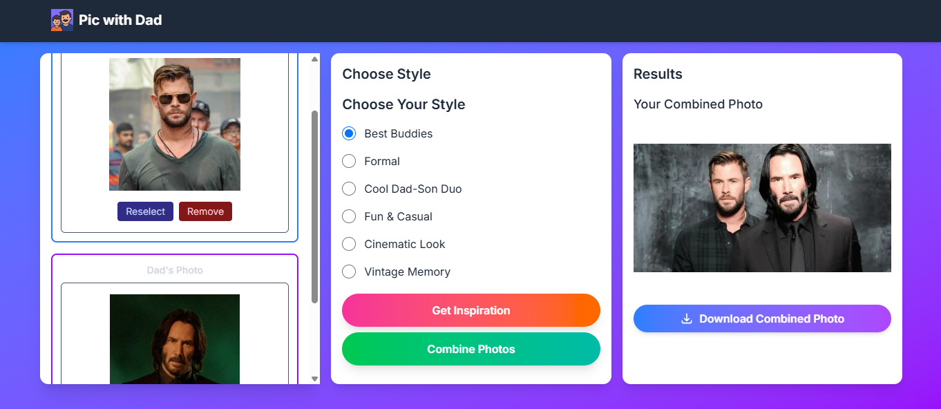 Pic with Dad gallery image