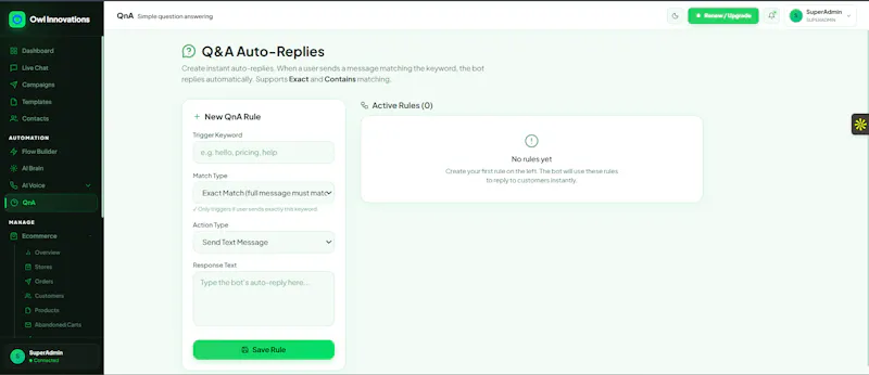 Owl Innovations WhatsApp API screenshot 7