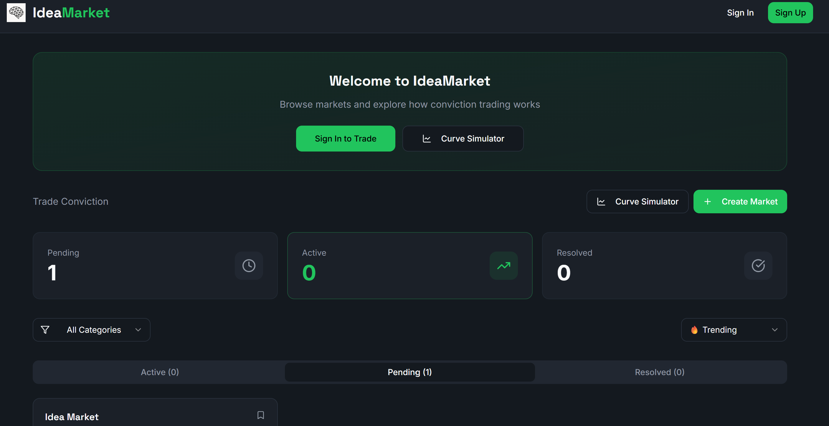 IdeaMarket - Screenshot 2 showing product features and functionality