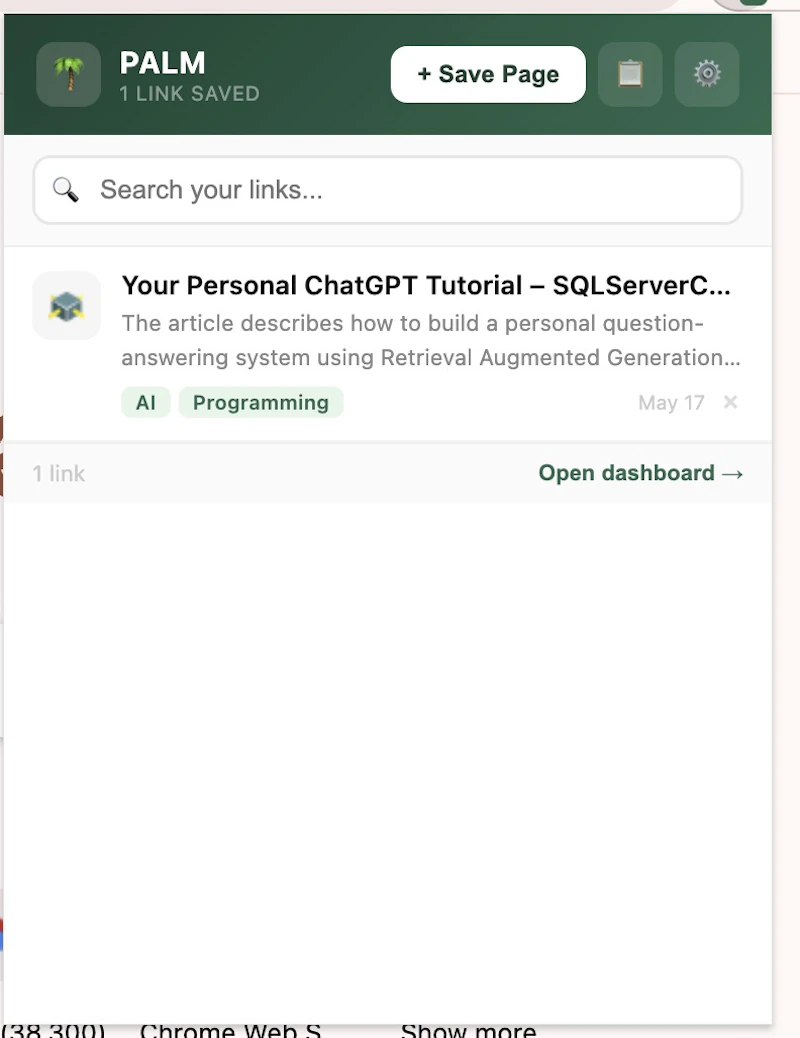 PALM — Personal AI Link Manager screenshot 4