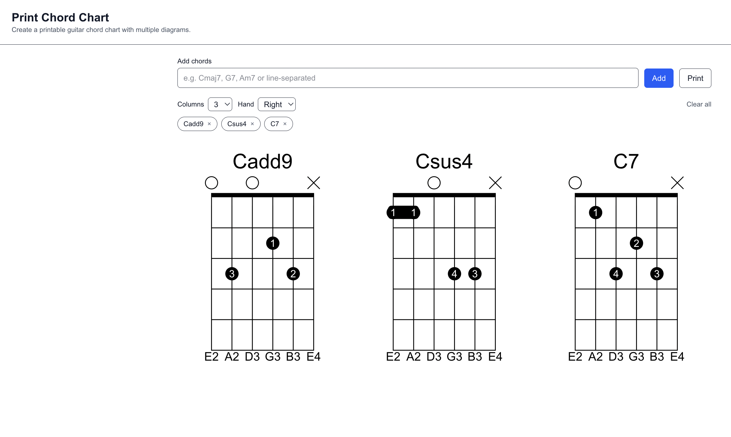 وسائط Guitar Chord Finder 3