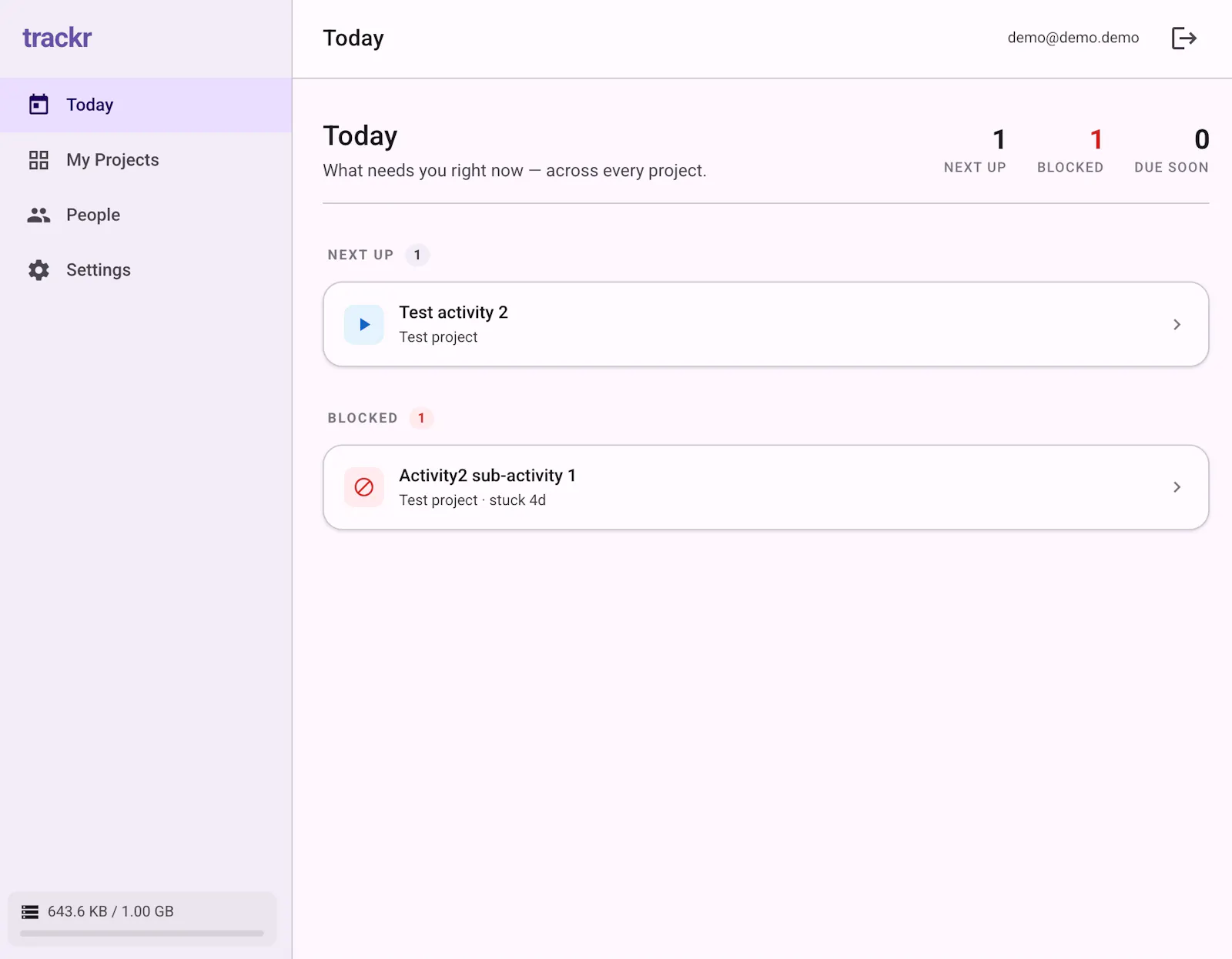 trackr screenshot 1