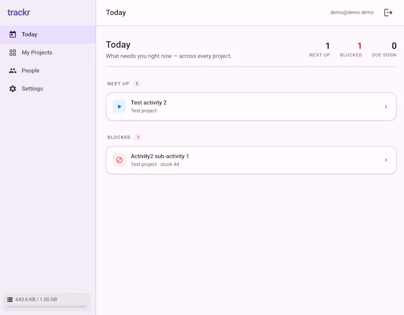 trackr screenshot 1