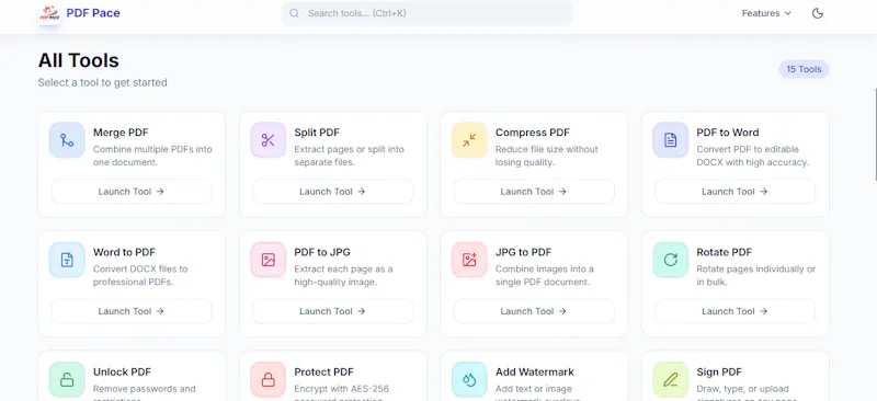 PDF Pace — Free Online PDF Converter screenshot 2