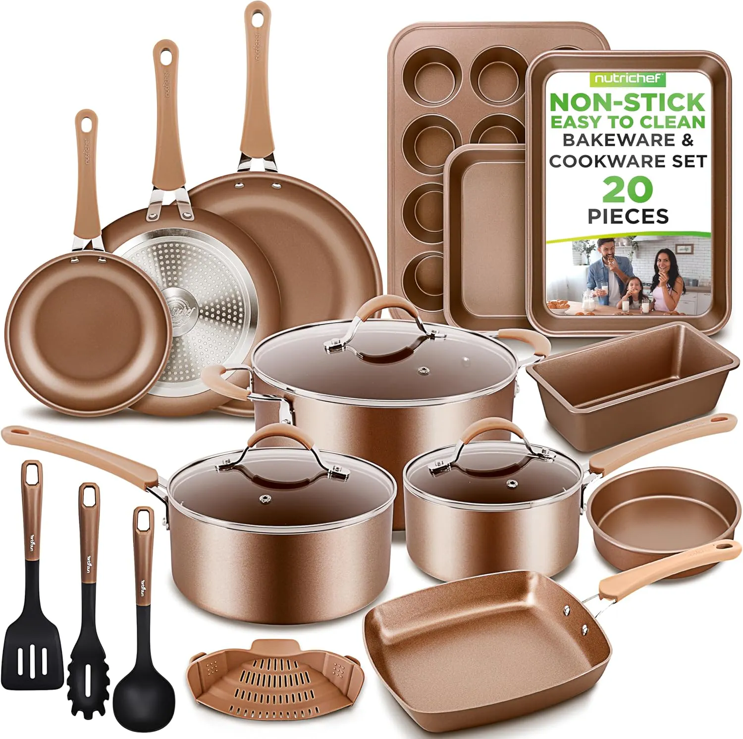NutriChef 20-Piece Cookware Set product banner