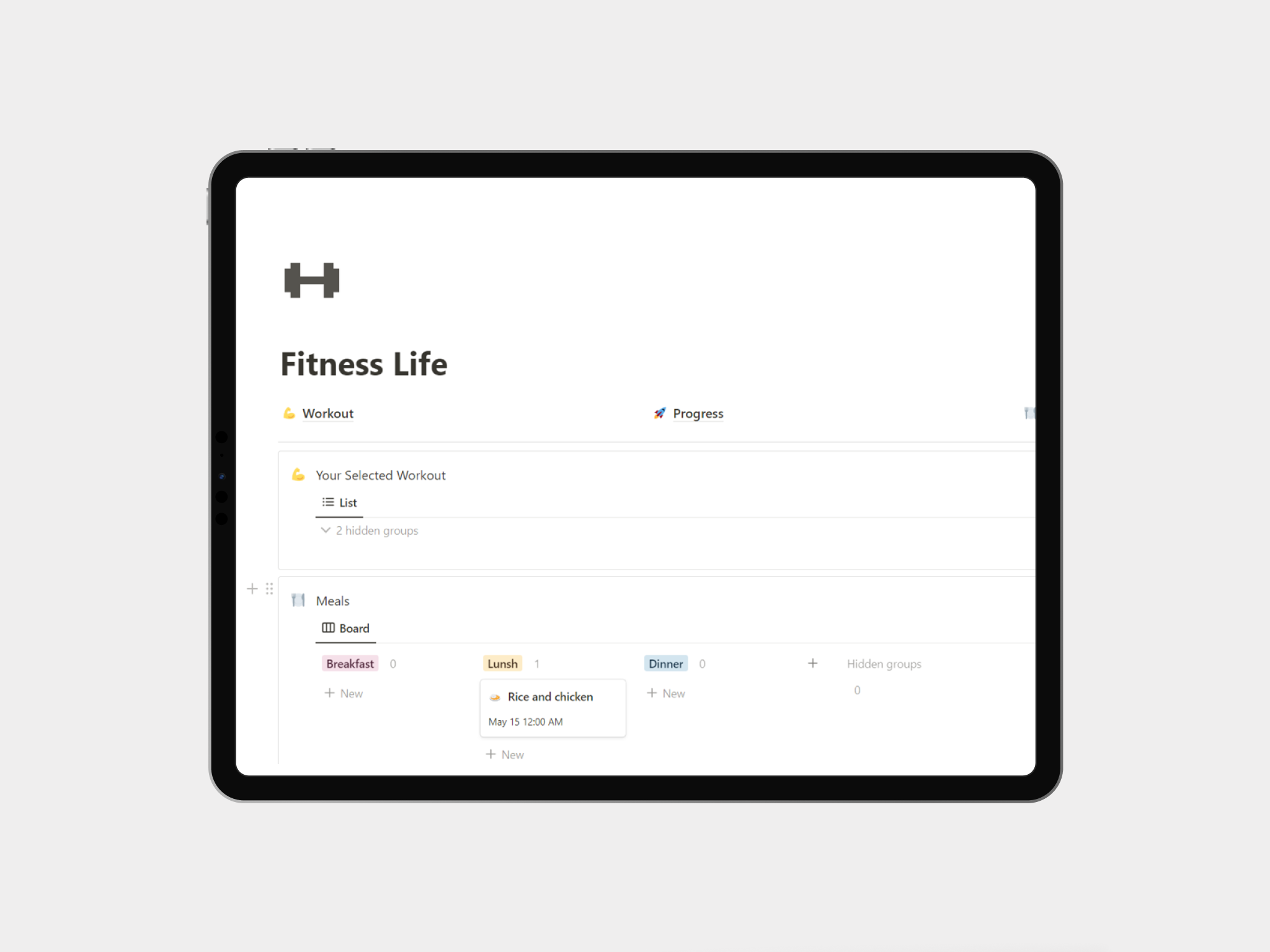 Vida de fitness noção