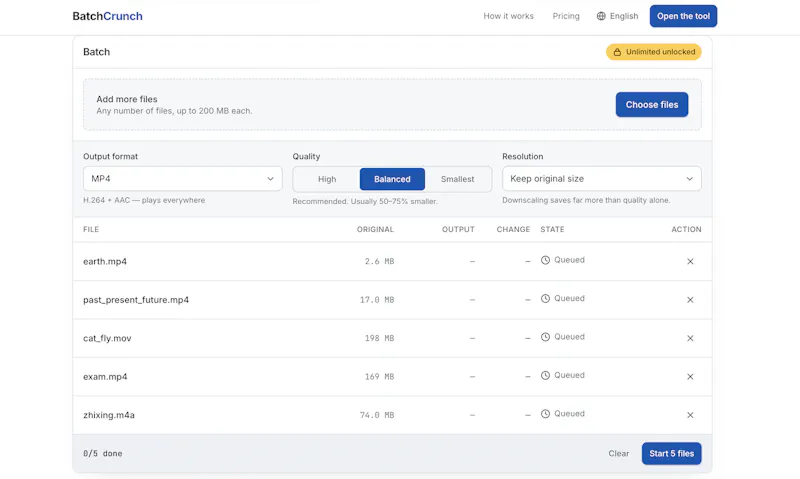 BatchCrunch screenshot 2