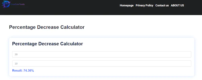 Percentage Decrease Calculator screenshot 1