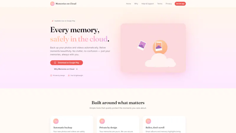 Memories on Cloud screenshot 2