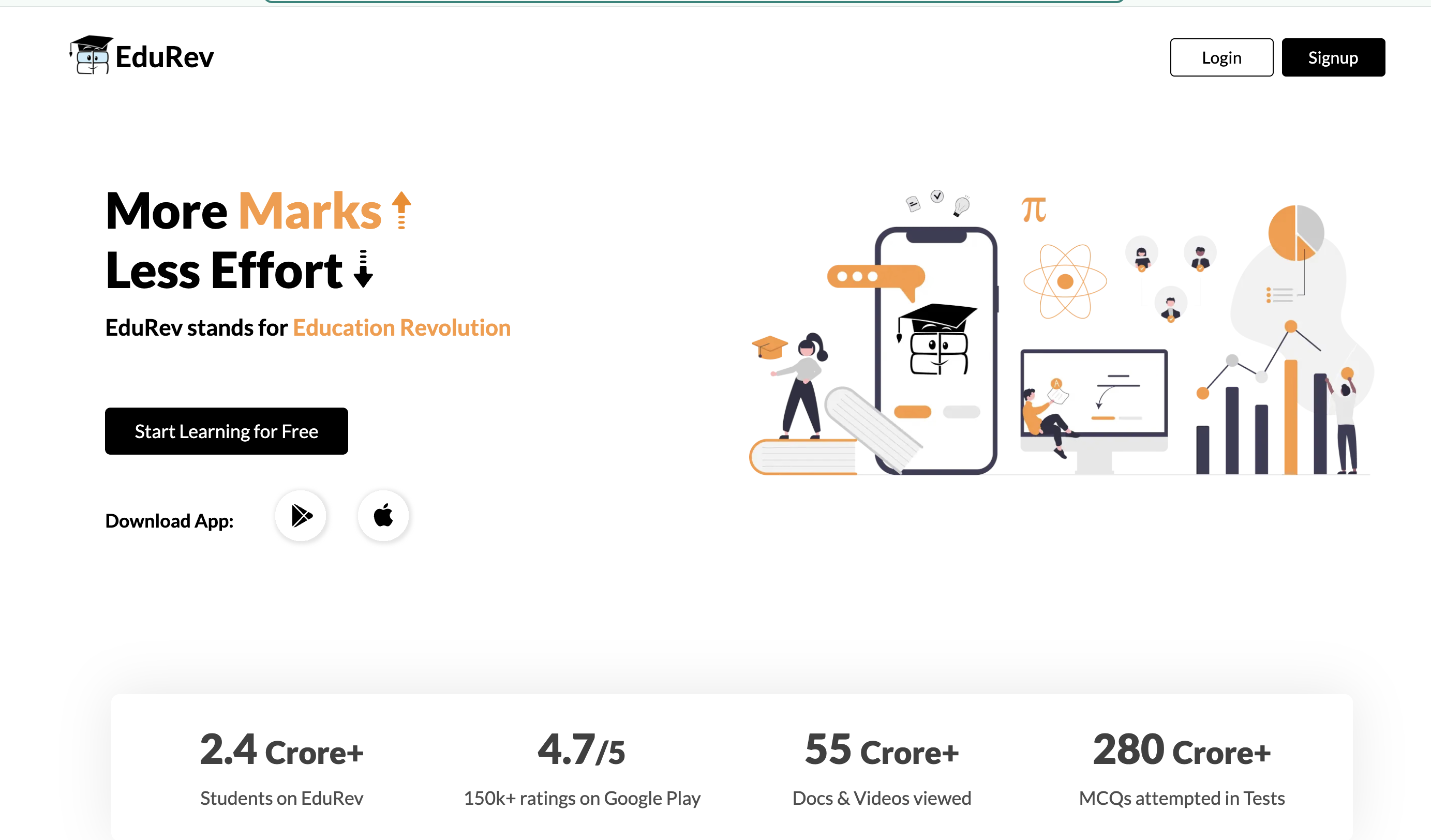 EduRev (Education Revolution) - Screenshot 2 showing product features and functionality