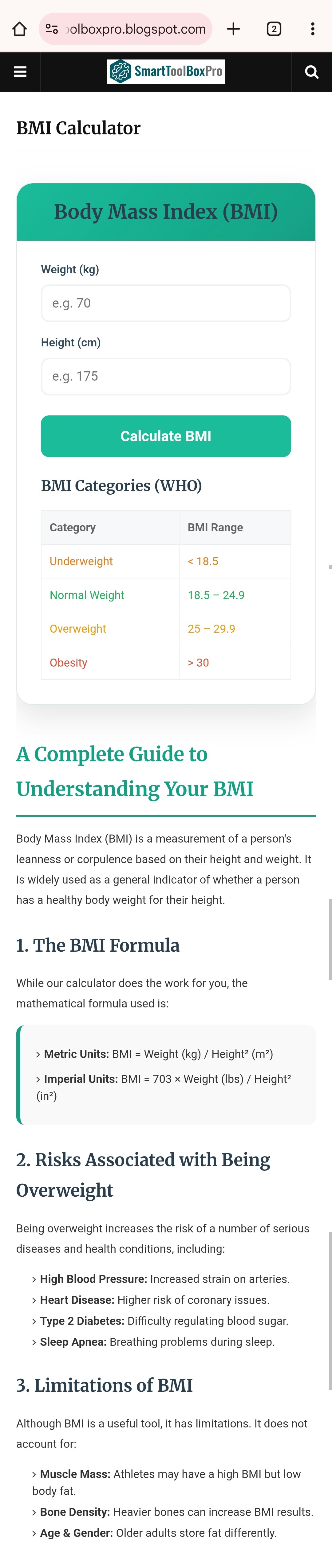 BMI Calculator - Main product screenshot demonstrating key features and user interface