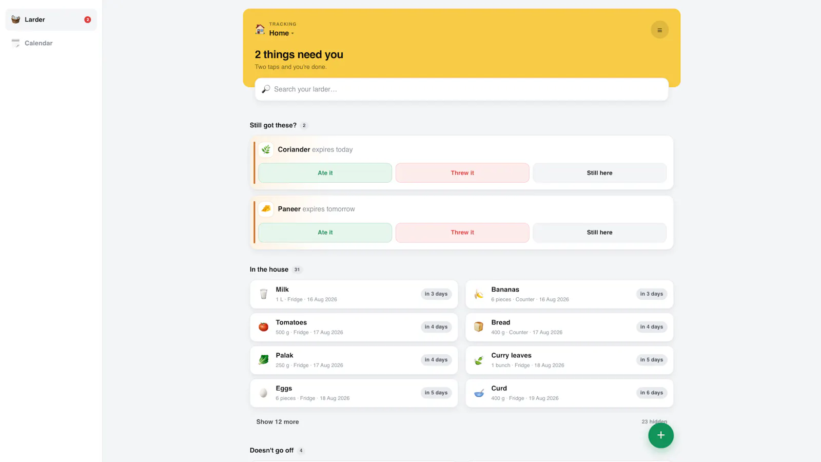 Larder screenshot 2