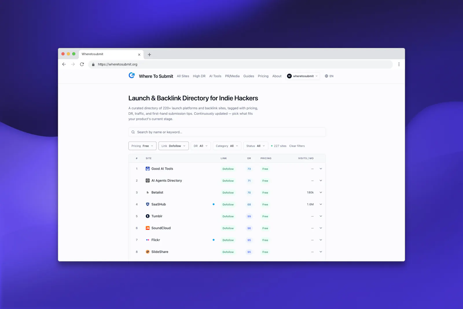 Where To Submit screenshot 2