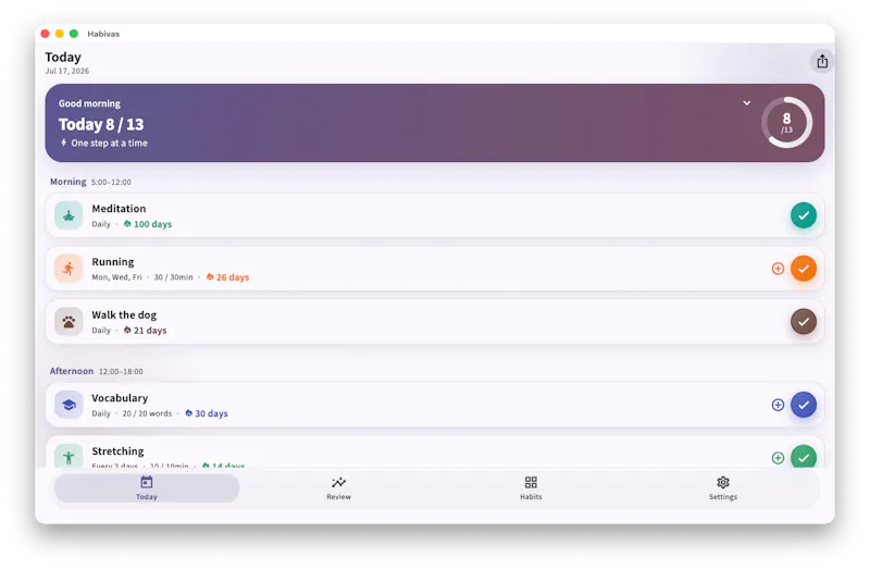 Habivas screenshot 1