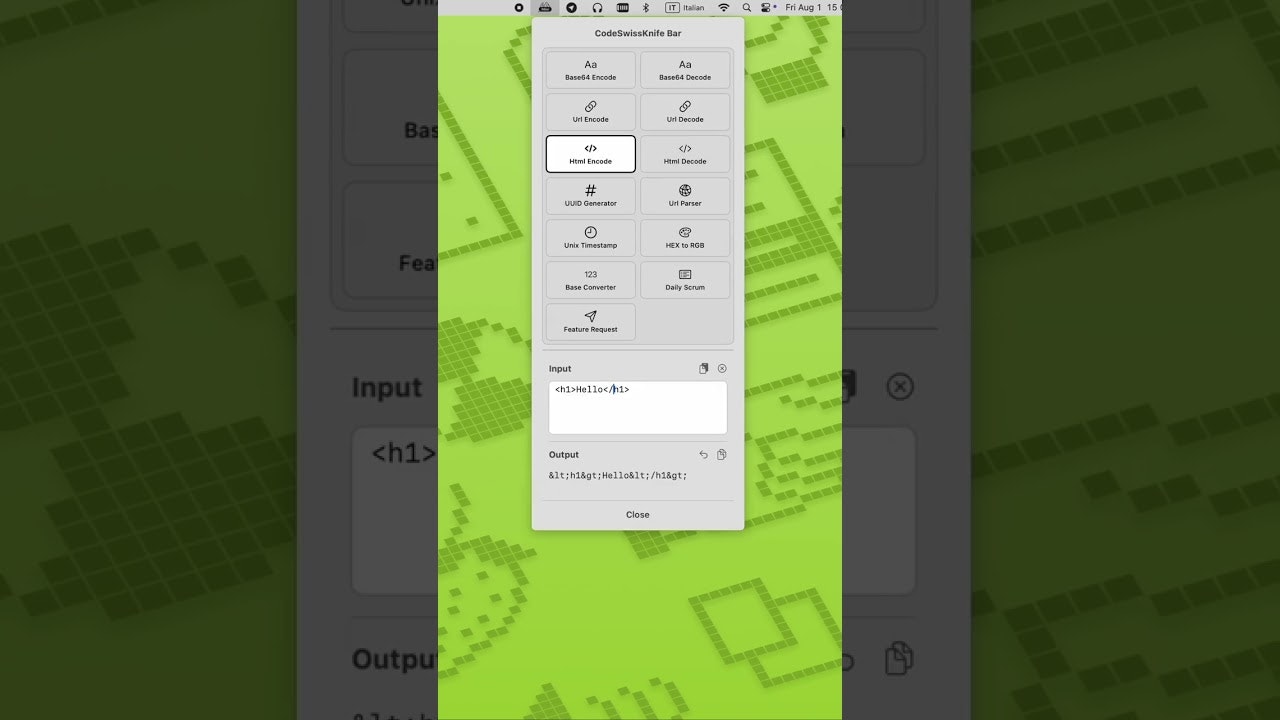 CodeSwissKnife Bar gallery image