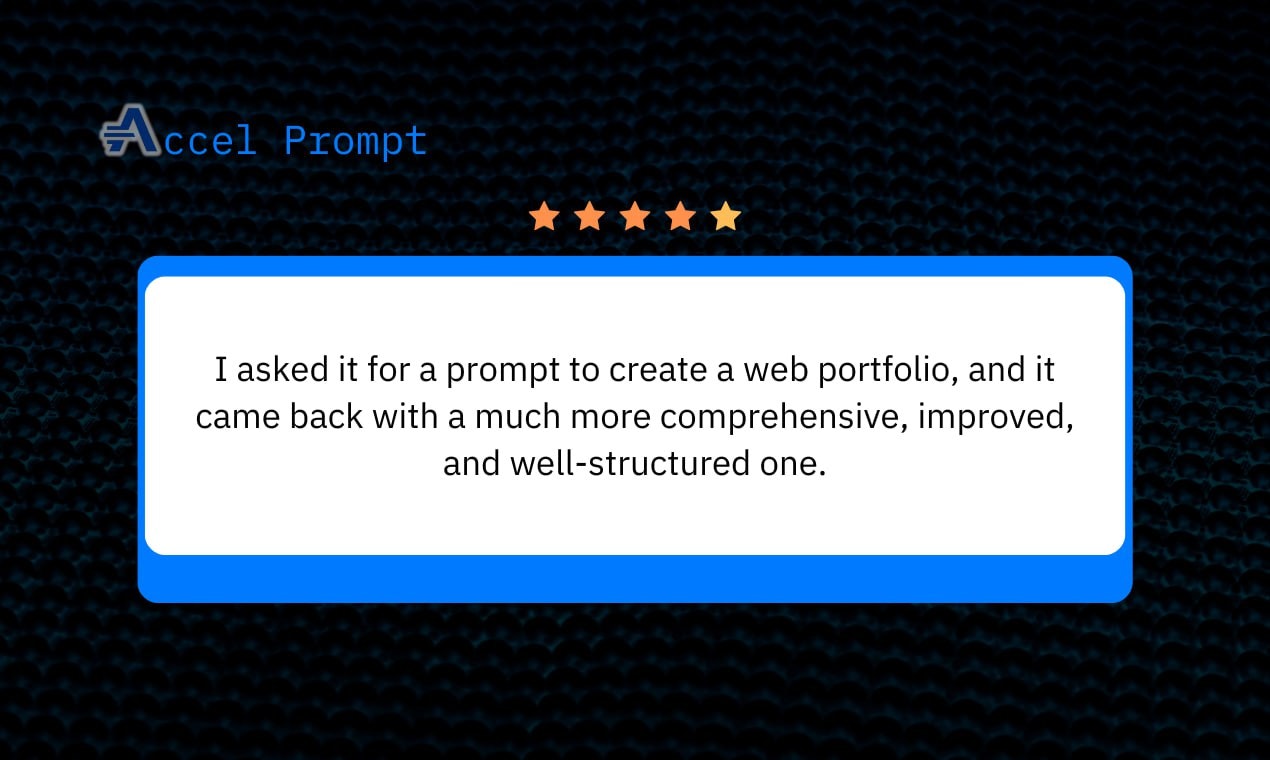 accelprompt - วิธีที่ชาญฉลาดในการพูดคุยกับ AI media 4