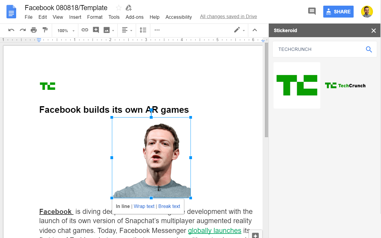 Stickeroid for Google Docs gallery image