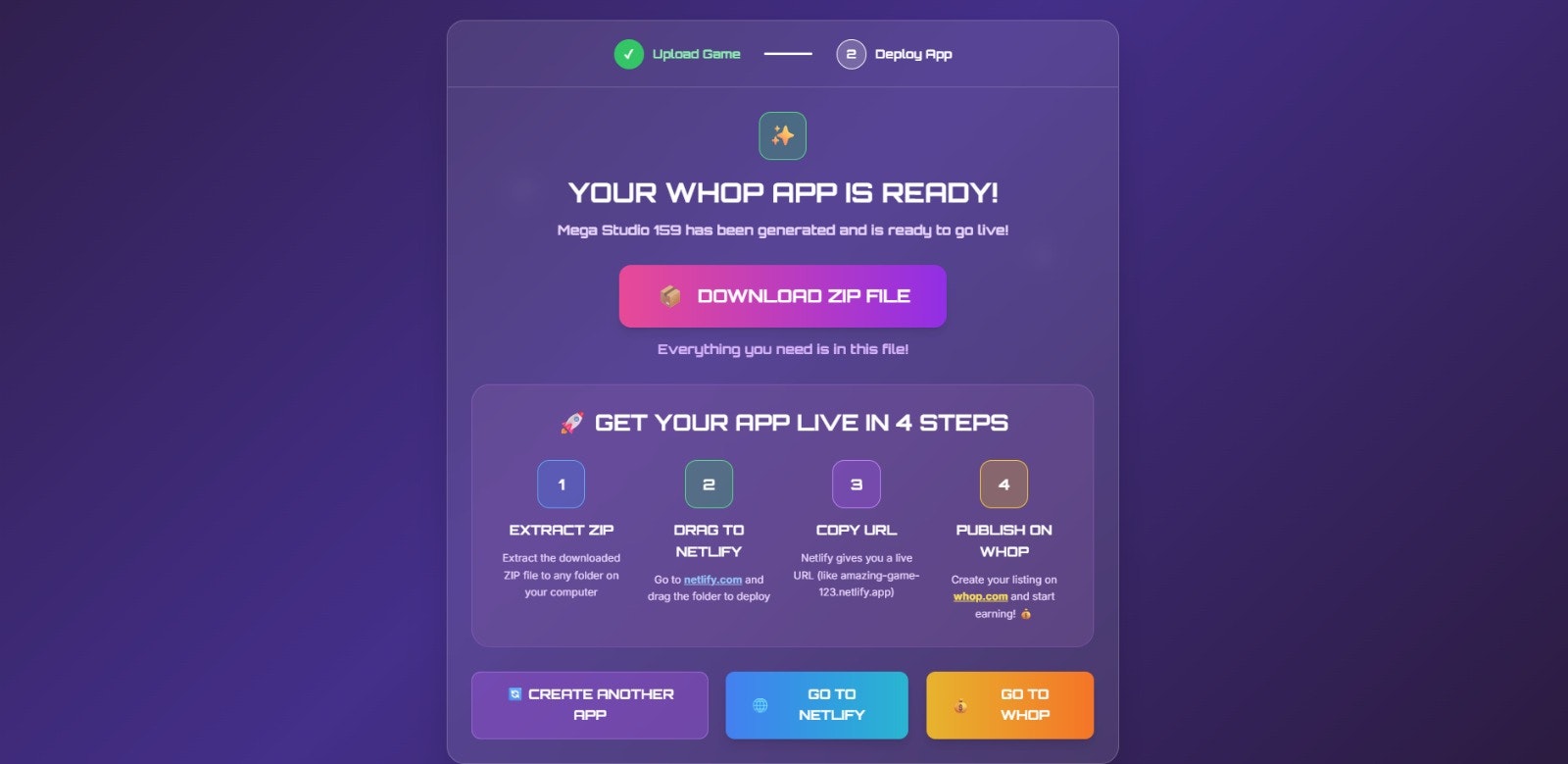 Rosebud Game to Whop App media 2