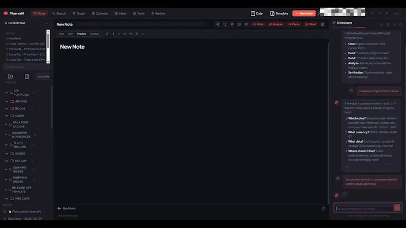 MinervaAI screenshot 1 (video preview)