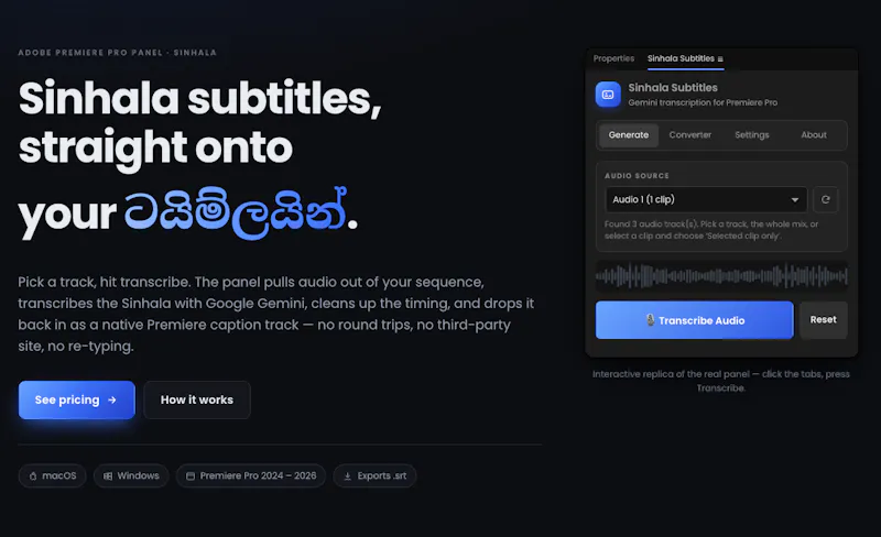 Sinhala Subtitle Generator screenshot 4