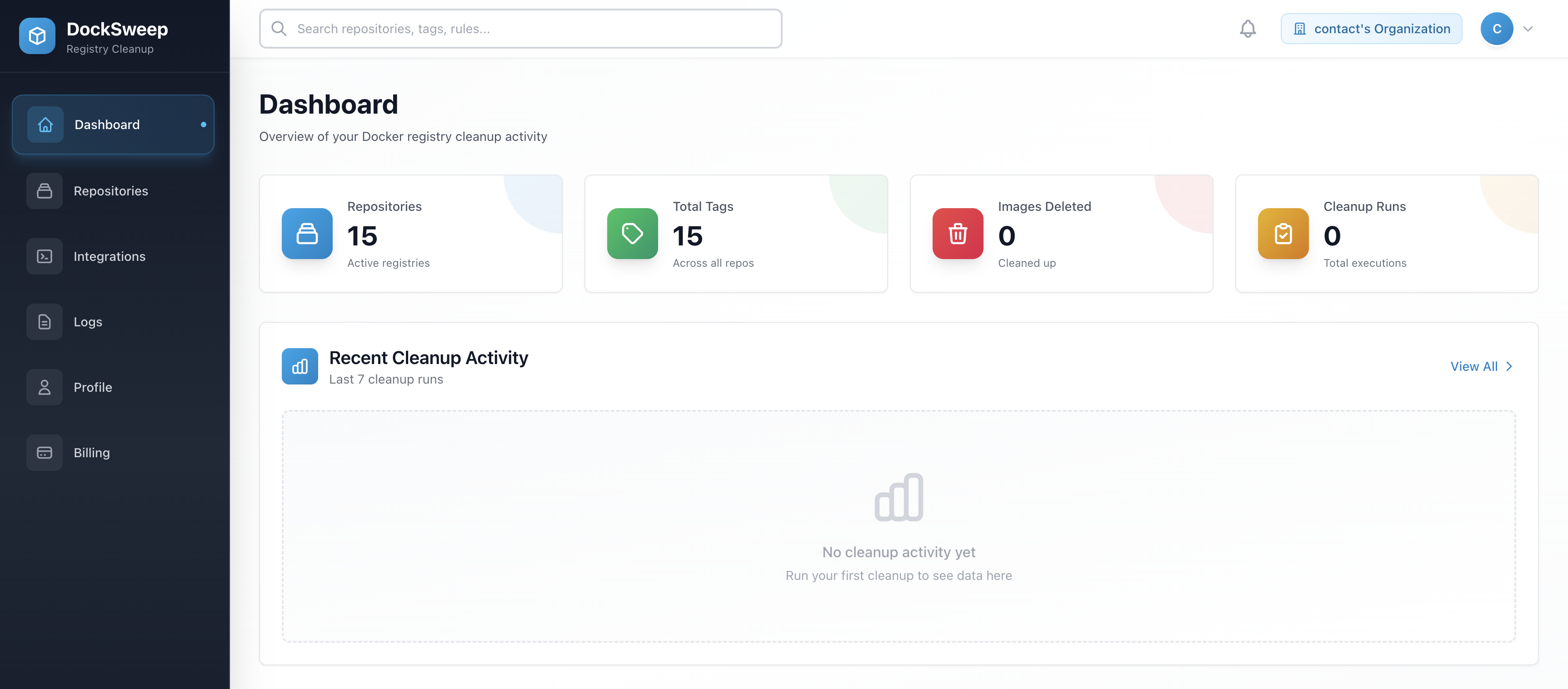 DockSweep - Main product screenshot demonstrating key features and user interface