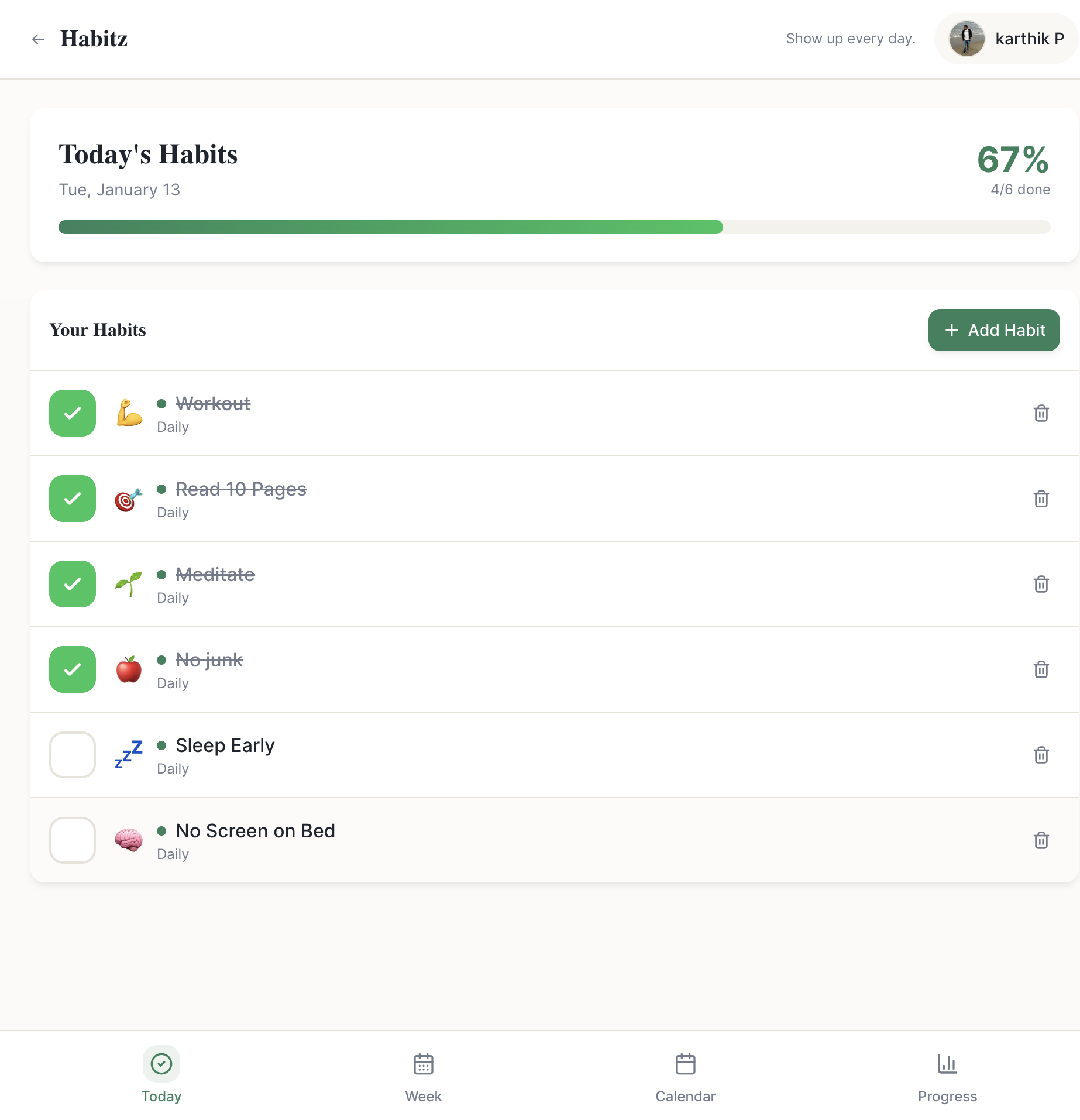 My Habits gallery image