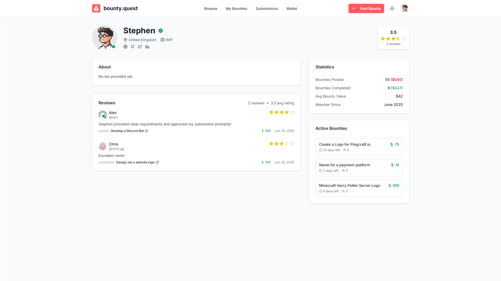 bounty.quest | Complete Tasks, Get Paid gallery image