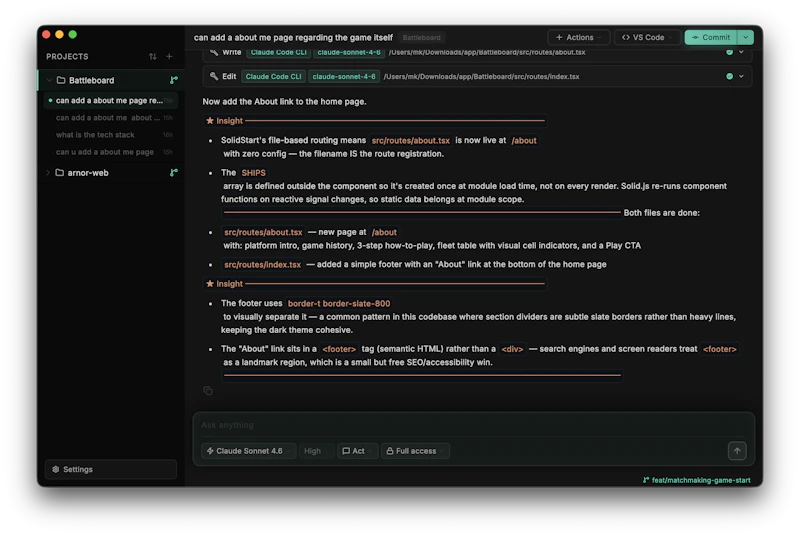 Code Bench screenshot 2