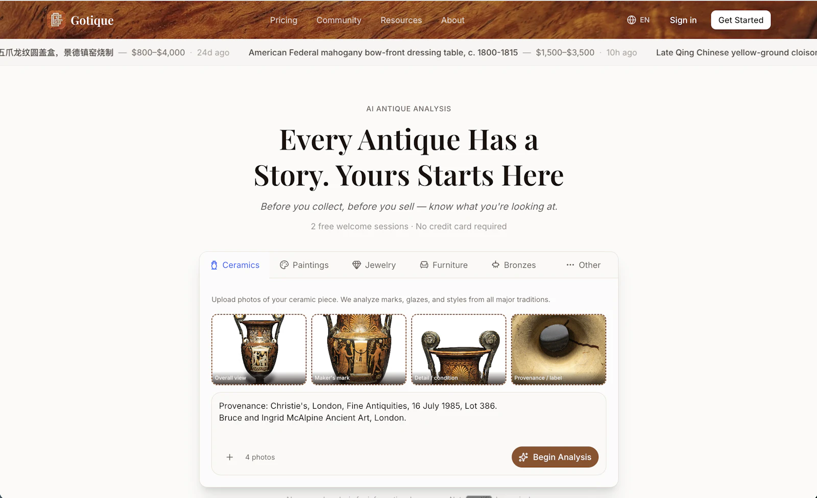 Gotique AI for Antiques screenshot 2