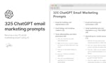 325 ChatGPT Email Marketing Prompts Pack image
